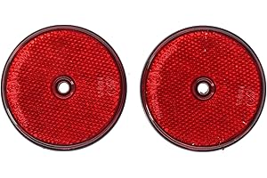 ‎CARPOINT Carpoint Reflektoren Rund Ø 70mm Rot 2-Stück