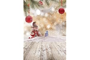 AIIKES 6x9FT Natale Pupazzo di Neve Fotografia Vinile Sfondo Di Natale A Tema Pupazzo di Neve Fondali Fotografici Per Studio Fotografico Puntelli 10-827