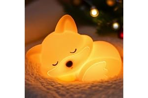 ‎OKIYID Fuchs Lampe,Niedliches Fox Nachtlicht,Dimmbares Silikon Tier Kinderzimmer Nachtlicht Nachttisch Lampe,Fuchs Geschenke für Kinder Jungen Mädchen Schlafzimmer Dekoration,LED Room Lighting (Color11)