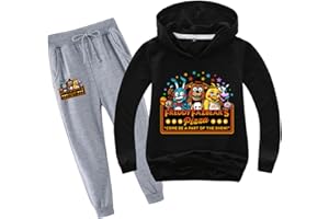 Xinchangda Fnaf - Conjunto de sudadera con capucha y pantalón unisex para niños y adultos, disfraz de anime FNAF