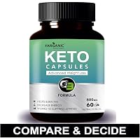 Farganic Keto Capsules for Weight Loss Natural & Advanced Fat Burner Supplement 800 MG, 60 Capsules, Green Tea/Coffee and Garcinia Cambogia Extract