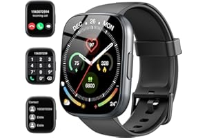 CILLSO Smartwatch Herren Damen, 1,95"HD Touch Fitnessuhr mit Telefonfunktion, 110+Sportmodi Smart Watch Fitness Tracker mit Pulsmesser Schlafmonitor Schrittzähler, IP68 Wasserdicht Sportuhr für iOS Android