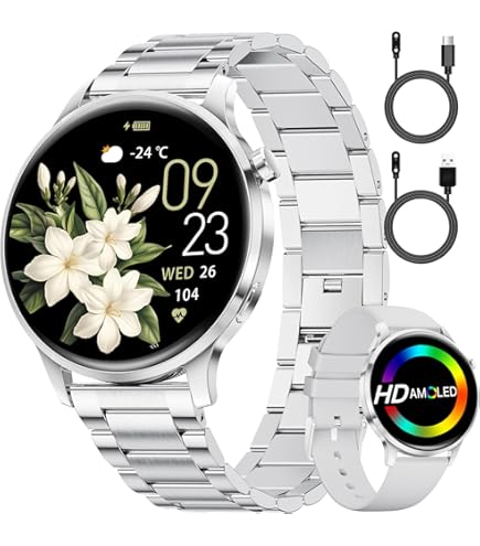LIGE Smartwatch voor Dames met Telefoon Informatie Notificaties 3 ATM Waterdicht Stappenteller/Hartslag/Weer/Spo2 Android iOS Sporthorloge