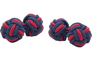 FUNKY CUFFLINKS~COM Elastic Classic Knot Cufflinks - Easy and Smart Application to Double Cuffed Shirts