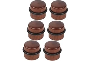 Kukicu Topes para Puertas – Tope Puerta Adhesivo de Madera para Suelo – Tope Autoadhesivo para Suelos Madera – Discreto y Elegante - Pack 6 unidades (Sapeli) (6)