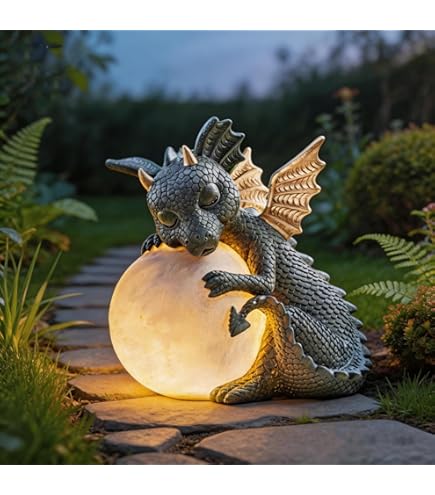 Tuinbeeld Draak groot 60x160cm Fantasy Gargoyles Demonen Duivel