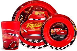 Lulabi Cars 3-teiliges Set für Jungen, Polypropylene, Rot, Verziert