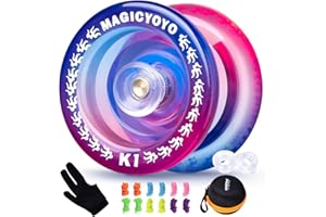 YOSTAR JoJo K1 Trick JoJo mit Leerlauf, JoJo Profi Responsive Yoyo für Kinder, Automatische Rückkehr Yoyo Einfach Zu Spielen JoJo Kinder, mit 12 Schnur, Handschuh, Hülle