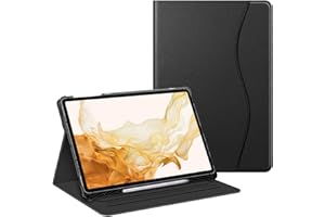 ‎FINTIE Fintie Hülle für Samsung Galaxy Tab S8 Plus 2022/S7 FE 2021/S7 Plus 2020 12.4 Zoll, Multi-Winkel Folio Schutzhülle mit S Pen Halter Dokumentschlitze und Auto Schlaf/Wach Funktion, Schwarz