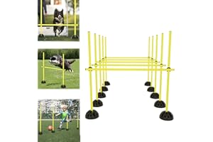 LZQ Zestaw drążków do skakania Agility zestaw drążków treningowych do skoków, dryblingu i ruchliwości, idealny do sportów klubowych lub szkolnych