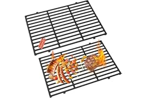VELPAX Cast Iron Cooking Grates for Weber Spirit & Genesis Series, Replacement for Spirit E310, S310, Genesis I-IV, 2 Pack, Heat Retention, Easy Installation & Cleaning