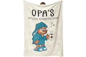 ‎JURATAR Juratar Personalisierte Decke für Opa - Geschenk zum Geburtstag oder Vatertag - Super Weiche Flanell-Decke 62 * 52 Zoll