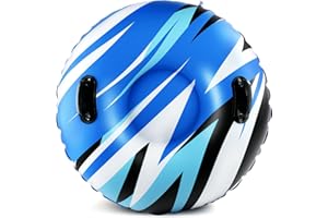 CHONGQILAO Trineo Inflable de Nieve para Invierno con Asas, Tubo de Nieve Inflable de PVC para Niños y Adultos, Trineo Nieve Hinchables para Patinaje, Esquí, Deportes de Invierno al Aire Libre