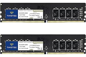 Timetec 16GB KIT (2x8GB) DDR4 2666MHz PC4-21300 Unbuffered Non ECC Unbuffered 1.2V CL19 1Rx8 Single Rank 288 Pin UDIMM Memoria Desktop Modulo RAM Aggiornamento