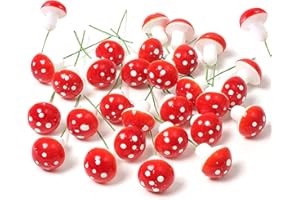 ‎ENLACE ENLACE Pilze Deko, 30 Stück Gartenpilze Blumentopf Pilz Dekoration, 2,5cm*2,3cm, Mini Pilze, Herbstdeko Pilze Dekoration Garten Zubehör für Micro Landschaft, Gartendekoration, DIY Potting Pflanzen