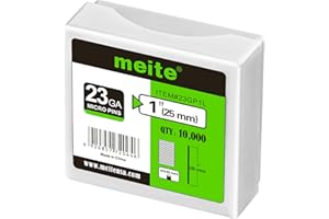 Meite 23GP1L - Perni Headless Pin, 1-inch 23-Gauge, 10,000 pcs/Pack (1) by meite