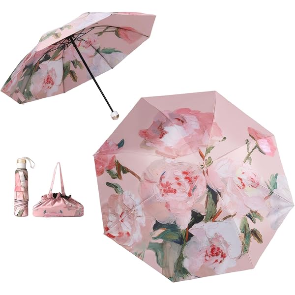 Meichoon Parapluie UPF50 Protection UV Portable Léger Imperméable