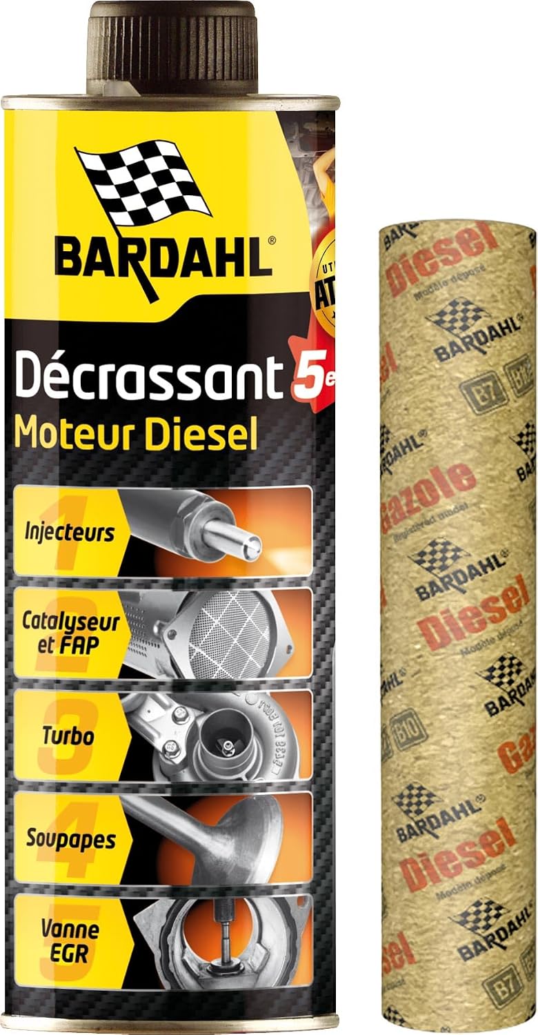 Bardahl Nettoyant pour moteur diesel 5 en 1 | Nettoyant système pour moteurs diesel - vannes de nettoyage EGR filtre à particules diesel injecteurs DPF injecteurs - 500 ml (1)