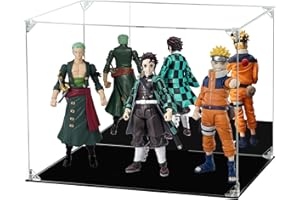 FHMIDIC Vitrine en acrylique, vitrine transparente avec dos miroir, protection contre la poussière, vitrine alternative en verre pour objets de collection, figurines, modèles, poupées, jouets (40 x 30