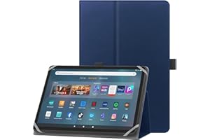 HoYiXi Custodia universale per 10-11 pollici Tablet Fire Max 11 2023 con cinturino e supporto per stilo per 10 e 11 pollici, Samsung Lenovo Huawei Android Tablet -Blue