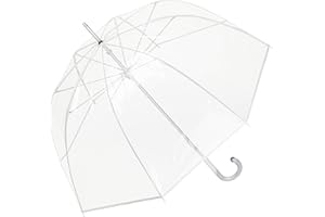 VON LILIENFELD® Ombrello Classico Donna Lungo Uomo Trasparente Melina bianco