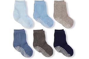 LA Active Non Slip Grip Ankle Boys and Girls Socks for Babies Toddlers and Kids
