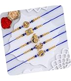 Traditionelles Rakhi Set Für Bruder & Schwägerin - 5-teiliges Festset Mit Thali