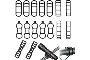 eaaerr Lot de bandes en silicone pour vélo - Anneaux en caoutchouc stretch - Support de montage en silicone - Convient pour lumière de vélo, lampe de poche, compteur kilométrique