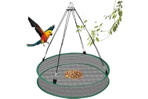 Tkxjry Generisk fågelmat uppsamlingsskål, diameter 50,8 cm, fågelmatsuppsamlingsskål, fångkorg för fågelmatning, hängande fågelfrö catcher bricka, för utomhusbruk, trädgård