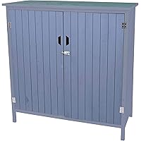 Mendler Geräteschrank HWC-D56, Gerätehaus Gartenschrank Gartenschuppen 120x115x55cm - grau