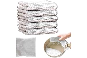 beidaiby 5 Count Multipurpose Wire Dishwashing Rags for Wet and Dry,Powerful Cleaning Effect Wire Rags,Reusable Kitchen Cleaning Metal Dishwashing, for Home Kitchen Tableware, Pots