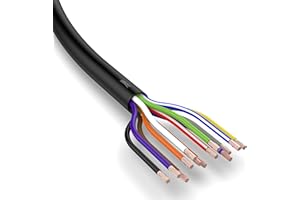 AUPROTEC Câble Multiconducteur 2-13 Fil Câble électrique au mètre pour Application Automobile Choix: 13 Fils 13 x 1.5 mm² câble Rond