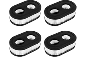 KULANNDER Lawn Mower Air Filter 4Pcs Garden Lawn Air Cleaner Tool, Replace Air Filter Cleaner Cartridge, Replace Briggs and Stratton Air Filter (11 * 6.7cm)