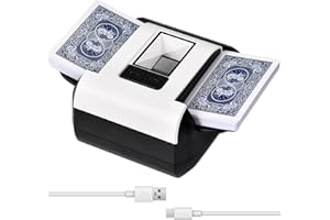APKEZEL Mescolatore Carte da Gioco, Ricaricabile Mischia Carte Automatico, Mischia Carte con Batteria da 2000 mAh, Mischiatore di Carte con Aletta di Coda Regolabile, per Carte di Diverse Dimensioni