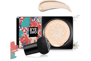 HOUSN Mushroom Head CC Crème à Coussin d'air, Correcteur de Maquillage Nu et Hydratant Éclaircissant, Base de Maquillage Uniforme - 20g - Blanc Ivoire