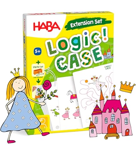 HABA LogiCASE 306127 – Set Di Estensione Natura, Gioco Educativo Dai 6 Anni, 77 Puzzle Logici, Gioco Da Viaggio