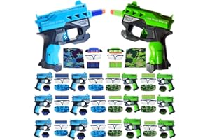 Wishery Accessories for Nerf Party Supplies, Favors - 12 Sets. Bulk Pack for Nerf Birthday, War - Mini Toy Gun, Wrist Bullet Holder, Foam Darts, Face Mask & Safety Glasses. Kids Ages 5+