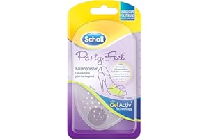 ‎DR. SCHOLL'S WORK Scholl Party Feet Ballenpolster – Rutschfeste Einlegesohlen mit GelActiv Technologie für fast alle Damenschuhe – 1 Paar selbstklebende Gelsohlen