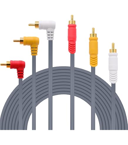 Duttek Cavi RCA audio alta qualità ad angolo retto a 90 gradi