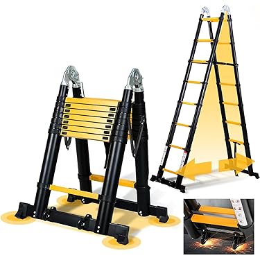 LARS360 Telescoopladder, 4,4 m, van aluminium, met