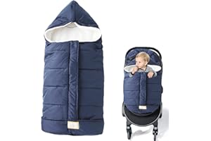 Qooloo Sacco Termico Passeggino Universale, Coprigambe Passeggino, Sacco Termico Passeggino Invernale, Cappuccio, Impermeabile, lavabile