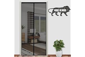 LifeKrafts Polyester Magnetic Mosquito Net for Door | Mosquito Curtain for All Door Types & Sizes | Auto-Closing Insect Scree