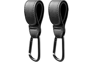 Wancala 2 Pcs Pram Hook Clips - Heavy Duty Stroller Hook Clips Buggy Clips, Baby Bag Clips Pushchair Hooks for Mommy Diaper Bag, Pushchair, Shopping Grocery, Backpack