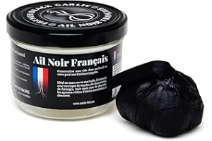 French Black Garlic - Tête d'Ail Noir Français de Piolenc - Médaille d'argent 2023 - Ingrédient Culinaire de Prestige - Antioxydant Naturel, Riche en Vitamines et Oligo-Éléments - 75 Grammes
