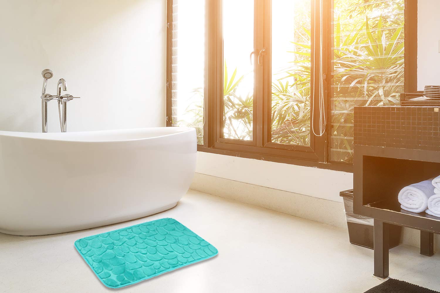 Ajoxel Tappetino Da Bagno Con 4 Pack Tappeto Gripper Tappetini Bagno Tappeto Bagno Antiscivolo Tappeto Moderno Salotto Morbido Tappeto Cucina Per