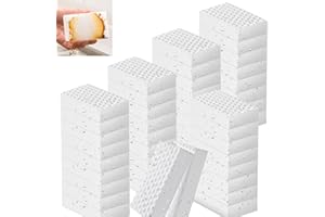 VOWOBEST 50 Stück Schmutzradierer Schwamm, (2X verdichtet) Weiß Extra Stark Melamin Zauberschwamm, Multifunktional & Kratzfrei Radierschwamm Putzschwamm für Haushalt, Küche, Bad, Schuhe & Wand
