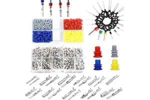 PEIYEE 708 Pièces Automobile ISO Connecteur Kit, Connecteur à Sertir 1/1,5/1,8/2,2/2,3/2,5/2,8/3,5 mm Mâle et Femelle, Bouchon étanche et Outil de Démontage, Pour les Voitures les Motos et les Bateaux