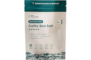 Feel Complete | 800g Ultra Fine & Dry Celtic Sea Salt Powder | No Need To Grind | Organic Approved | Essential Minerals & Electrolytes | Natural Alternative to Table Salt | Lab Tested