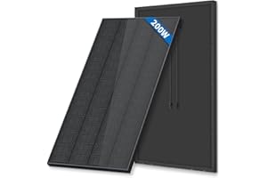 FIREFLY ENERGY Panneau solaire monocristallin 200 W - Noir - Pour camping-car, bateau, remorque, camping-car, bateau