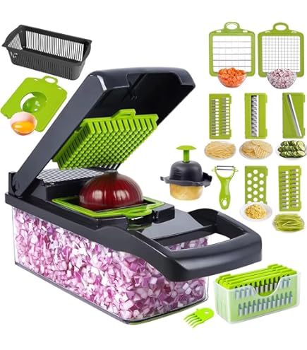 Affettatrice Mandolina Nuo Desire 26 In 1 - Tagliaverdure Multifunzione Con 12 Lame - Foto 3